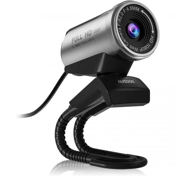 AUSDOM [AW615] Webcam with Mic, 1080P/30fps 網路攝影機(免驅動程式)