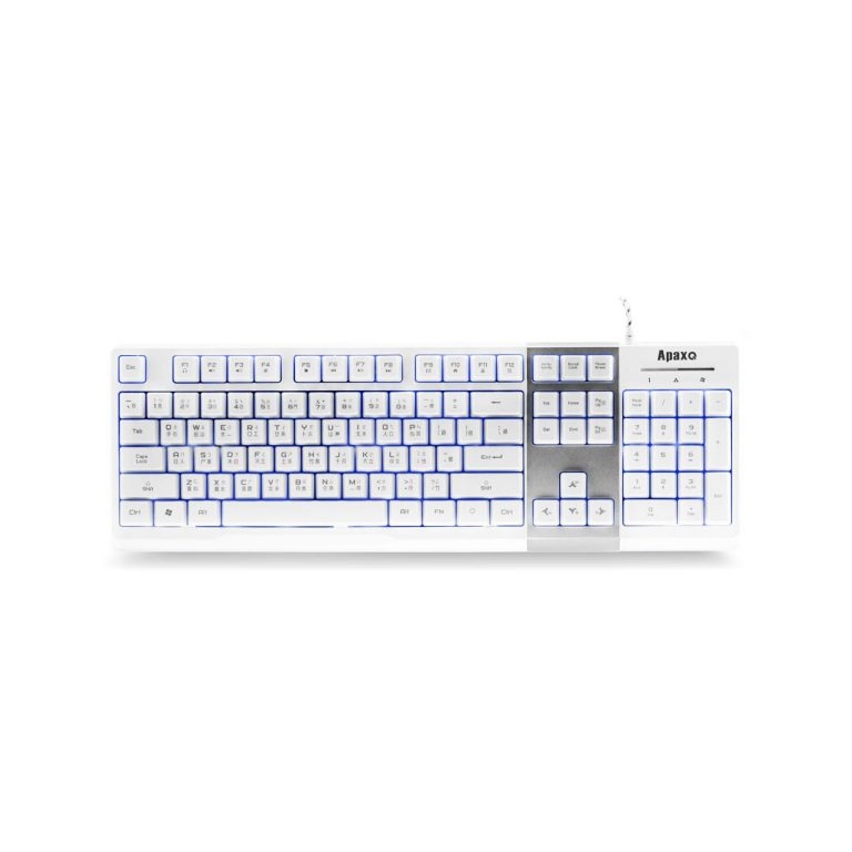 ApaxQ [KB701F-W]  High-Key 高鍵帽四級藍光鍵盤 -  White
