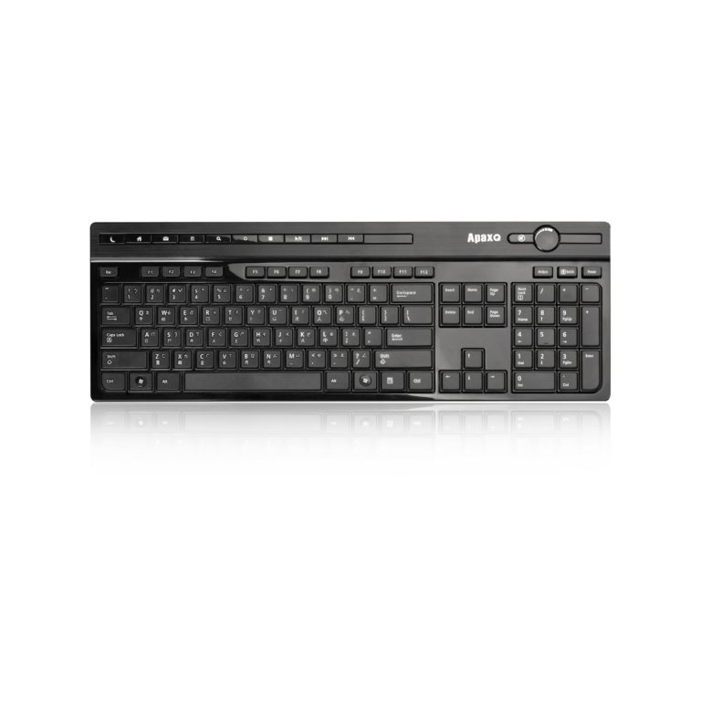 ApaxQ KB708-B Multimedia Keyboard With Metal
