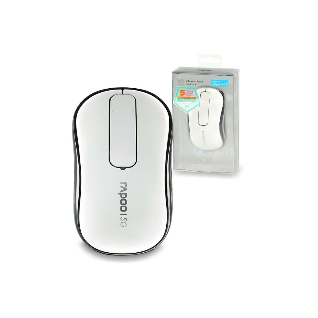 RAPOO T120P-W  5G Wireless Touch Mouse - WHITE