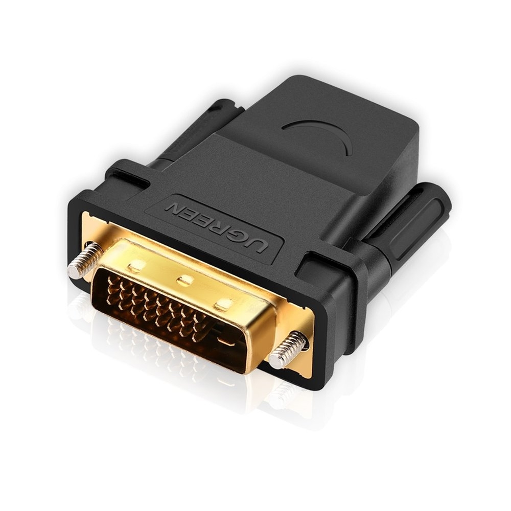 UGREEN UG20124 [20124] DVI(24+1) Male To HDMI Female Adapter- BK