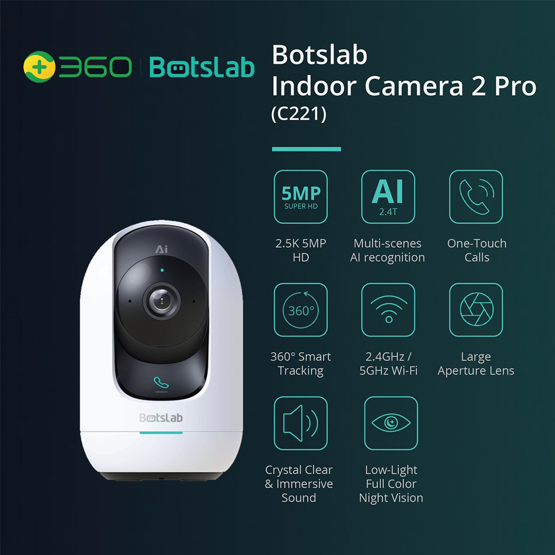 360 BOTSLAB - C221 Indoor Camera 2 Pro 家用智能攝像機