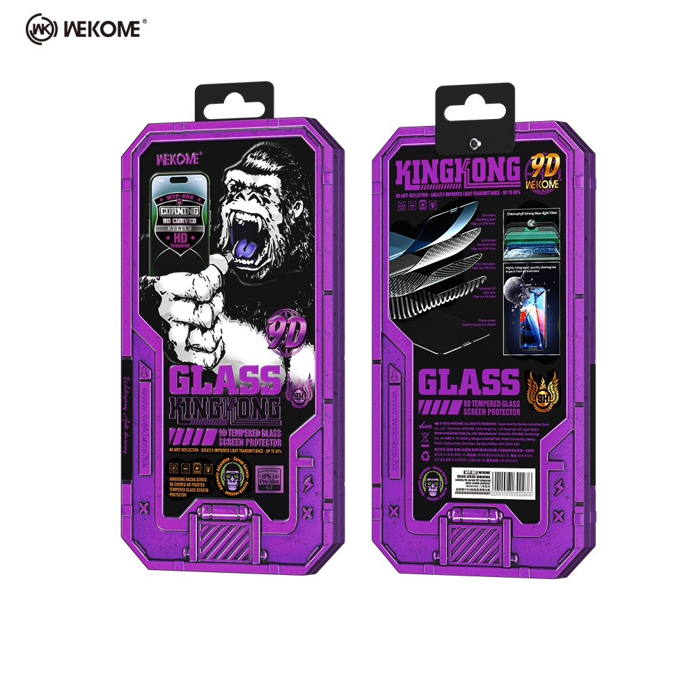 WEKOME - iPhone 14系列 八甲金剛系列 • 康寧9D曲面高清鋼化膜 全覆蓋 電鍍防指紋 高清玻璃保護貼