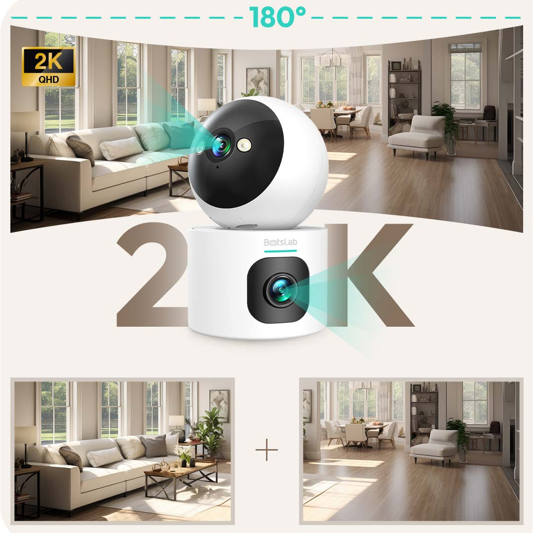 360 - Botslab C231 智能2K x 2K雙鏡頭攝影機 (全視線可轉動)