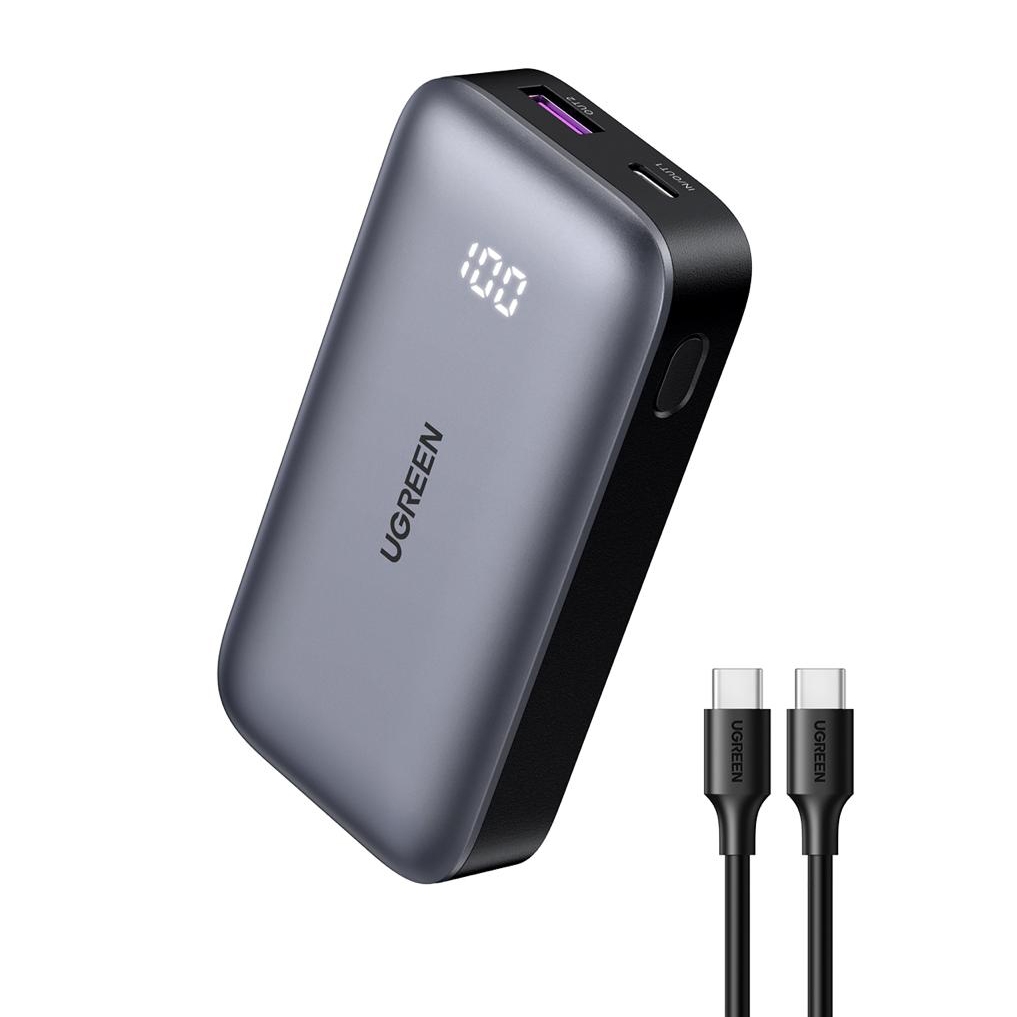 UGREEN - 25185 Nexode 10000MAH 2-Way Fast Charging 30W Power Bank (Grey)