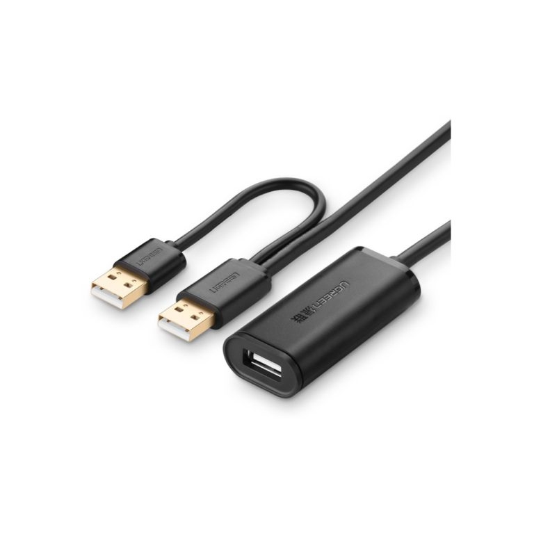 UGREEN US137 [20214] USB 2.0 訊號放大延長線 (雙供電) - 10M