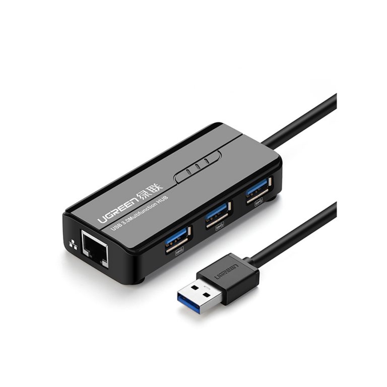 UGREEN [20265] USB 3.0>Lan 1000Mbps + 3-Ports