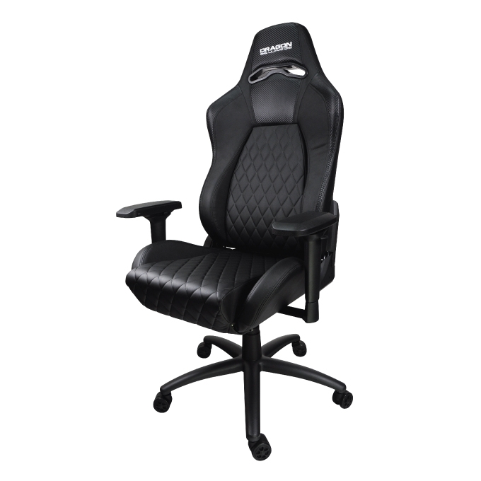 Dragon War - GC-012(BK) 賽車椅製作技術 炭纖質感電競椅 Gaming Chair (Black)