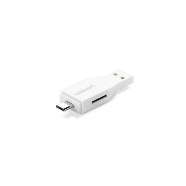 UGREEN [30358] Micro USB USB/OTG 雙接口TF讀咭器 (Micro SD/TF) – 白色